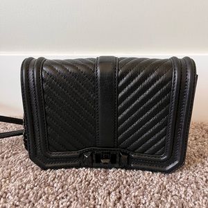 Rebecca Minkoff - Small Love Chevron Quilted Leather Crossbody Bag